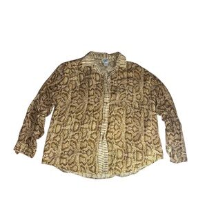 Snake Print Button Up Shirt